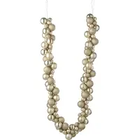 J-Line slinger kerstbal lichtbeige - 160 cm
