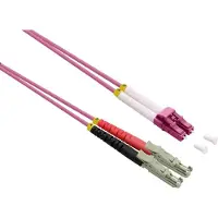 Roline glasvezelkabel duplex 50/125µm OM4, LSH/LC, LSOH, violet, 10 m