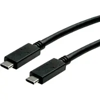 ROLINE GREEN 11.44.9056 USB-C-kabel USB 3.2 Gen2 USB-C stekker, USB-C stekker 0.5 m Zwart Halogeenvrij