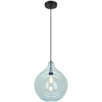 Olucia - CEES - Hanglamp - Blauw / Zwart - Vorm: Rond