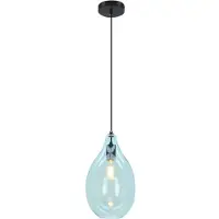 Olucia - CEES - Hanglamp - Blauw / Zwart - Vorm: Ovaal