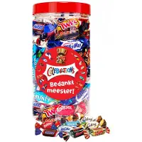 Celebrations Mars chocolademix "Bedankt meester!" - cadeau voor meester - Mars, Snickers, Twix, Bounty, Maltesers, Galaxy & MilkyWay - 580g