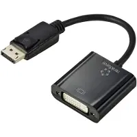 Renkforce RF-5771774 DisplayPort / DVI Adapter [1x DisplayPort stekker - 1x DVI-bus 24+5-polig] Zwart PVC-mantel 15 cm