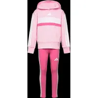 Adidas Trainingspak 'SEASONAL ESSENTIALS TIBERIO 3 STRIPES FLEECE LEGGINGS' pink / rosa / wit