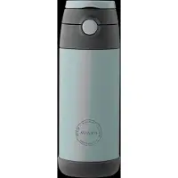 Aya & Ida - Drinking Bottle - Thermosfles - Waterfles - KIDS straw - 350ml - MINT GREEN