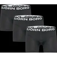 Björn Borg boxershort - zwart (set van 3) Jongens Stretchkatoen Effen - maat 134-140