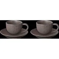 Blomus Kumi espressokopje met schotel 6 cl 2-pack Espresso