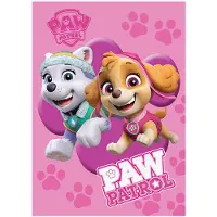 Paw Patrol fleece plaid Paws - 100 x 140 cm (Roze)