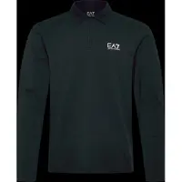 EA7 Heren Core Identity polo met lange mouwen in marine stretch katoen (S), Casual, Marineblauw 8NPF17_PJVUZ