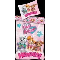 Javoli Pup Power peuterdekbedovertrek - roze - 100 x 135 cm