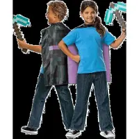 Disguise Kostuum - Minecraft-set met bijl en mantel - - OneSize - Verkleedkleren