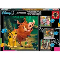Educa - 4 puzzels - 9 tot 25 stuks - DISNEY DIEREN