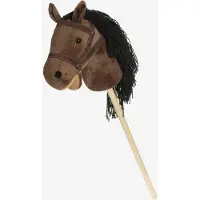 Teddykompaniet - Stokpaard - Pluche paard - houten stok, teugels, 80 cm, T-TED-03002