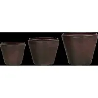 House Doctor Funnel bloempot 3-delig Antiekbruin