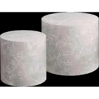 Ebuy24 Nuuk salontafel set van 2 marmerdecor beige.