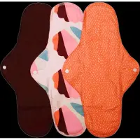 Imse Vimse nachtverband / kraamverband Orange Sprinkle - 3 stuks - wasbaar maandverband Nacht / Night / Super - Oranje mix