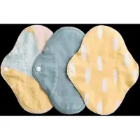 Imse Vimse wasbare inlegkruisjes - 3 stuks - zero waste - biologisch katoen - Blue Sprinkle - Geel denim mix
