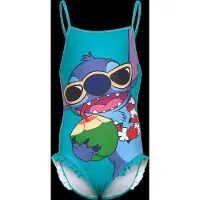 Lilo & Stitch Stitch Badpak Meisjes – Blauw – Ruffle Details – Maten 110/116 – Officiële licentie