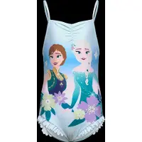 Frost Badpak Meisjes – Elsa & Anna – Blauw/Lichtgeel – Maat 104 – Officiële licentie