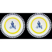 Pols Potten Bord x Rijksmuseum Bird Patterned Yellow 27 cm (Set van 2)