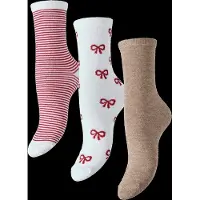 Pieces Dames kerst sokken pcjopi glitter 3-pack multicolor