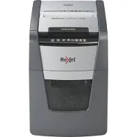 Rexel Optimum AutoFeed+ 100M Fluisterstille Papierversnipperaar - P5 Microsnippers - Automatische Invoer Tot 100 Vel - 34L - Zwart