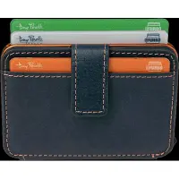 Tony Perotti Furbo EVO RFID leren Pasjeshouder met bankbiljetvak - Blauw/Oranje