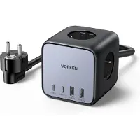 UGREEN DigiNest Cube USB-oplader 65 W Randaarde stopcontact, 2x USB-A, 2x USB-C USB PD 2.0, USB PD 3.0, PPS, QC 2.0, QC