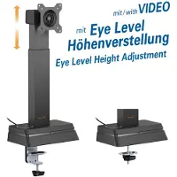 My Wall bureaubeugel | 1 monitor tot 32 inch | Eye Tracker hoogteverstelling | zwart