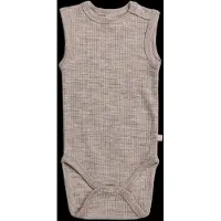 Smallstuff Romper Mouwloos - Maat 56 - Merino Wol - Light Natur Melange