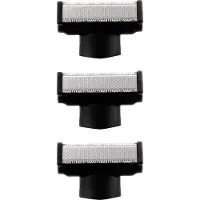Melissa , set van 3 vervangingskopjes voor ultradunne, dubbele mesjes trimmers, zwart