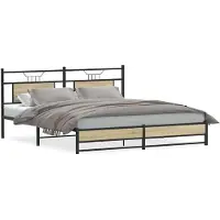 vidaXL Bedframe zonder matras hout sonoma eikenkleurig 160x200 cm