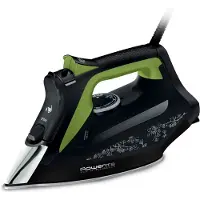 Rowenta DW6330 Eco Intelligence, droog- en stoomstrijkijzer, Microsteam 400 HD zoolplaat, 180 g/min, zwart, groen, 45 g/min, 1 liter