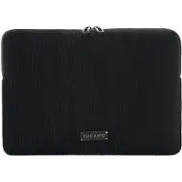 Tucano Velluto Sleeve – Geschikt voor MacBook 16 – Gemaakt van Corduroy – Dubbele rits – Krasbestendige voering – Zwart - Zwart