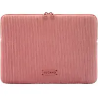 Tucano Velluto Sleeve – Geschikt voor MacBook 16 – Gemaakt van Corduroy – Dubbele rits – Krasbestendige voering – Zwart - Roze