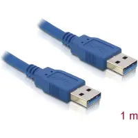 DeLOCK USB naar USB kabel - USB3.0 - tot 2A / blauw - 1 meter