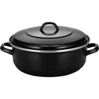Karl Krueger Krüger braadpan, 28 cm, zwart, mat, geëmailleerd