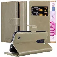Cadorabo Boek Luxe Omslag (LG K8), Smartphonehoes, Bruin