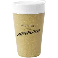 Koziol Dubbelwandige Koffiebeker met Deksel, 0.4 L, Organic, Montag ist… - | Iso To Go