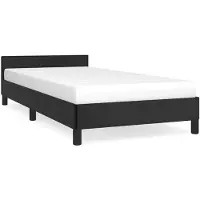 vidaXL Bedframe met hoofdeinde zonder matras 90x190 cm zwart