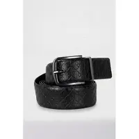 Calvin Klein Round Buckle Smooth Belt Black/black/matte Gunmetal Size: 115 | Belts Outlet | Heren | Zwart