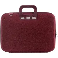 Bombata Teddy Universele Laptoptas 15 / 15,6 / 16 inch – Teddy Stof – Met Schouderriem – Donkerrood