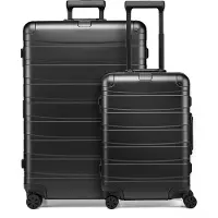 Redolz Pro Aluminium kofferset met 4 wielen S+L zwart