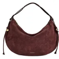 Coccinelle Leren schoudertas Thess Handbag Suede Le. / Grained Le. Berry / Berry donkerpaars