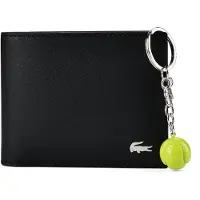 Lacoste Portemonnee RFID-bescherming Leer 11 cm Geschenkverpakking zwart