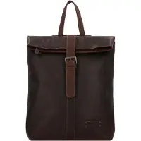 Jack kinsky Porto Dagrugzak Leer 37 cm Laptop compartiment bruin