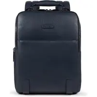 Piquadro Modus Speciale Rugzak Leer 40 cm Laptopcompartiment blauw
