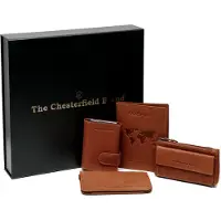 The Chesterfield Brand Creditcardhouder 4-delige geschenkset leer 7 cm bruin