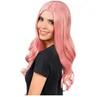 Chaks Pruik Luna Wavy Licht Roze