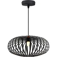 Olucia - LIEVE - Badkamer Hanglamp - Zwart - Geschikt voor Badkamer - Vorm: Rond